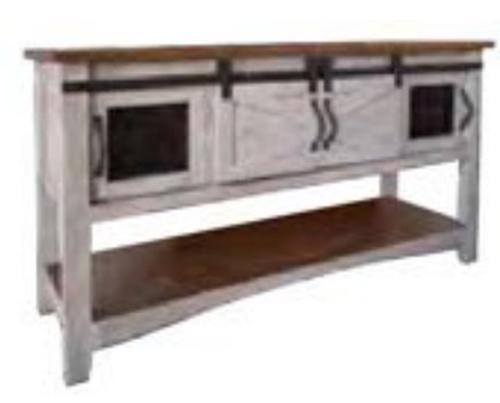 Pueblo Gray 4 Doors Sofa Table in Light Gray image