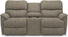 La-Z-Boy Trouper PowerRecline La-Z-Time Sable Reclining Loveseat with Headrest and Console image