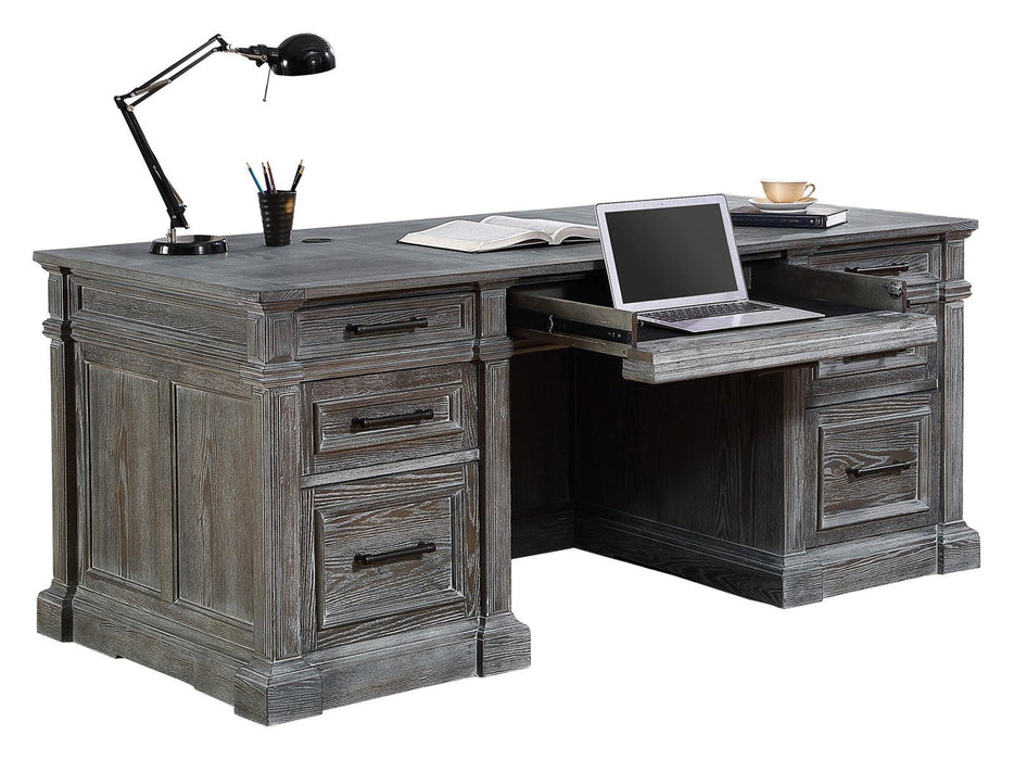 Parker House Gramercy Park Double Pedestal Executive Desk in Vintage Burnished Smoke-3 image