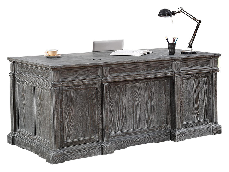 Parker House Gramercy Park Double Pedestal Executive Desk in Vintage Burnished Smoke-3