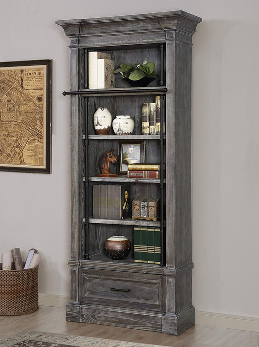 Parker House Gramercy Park Museum Bookcase in Vintage Burnished Smoke