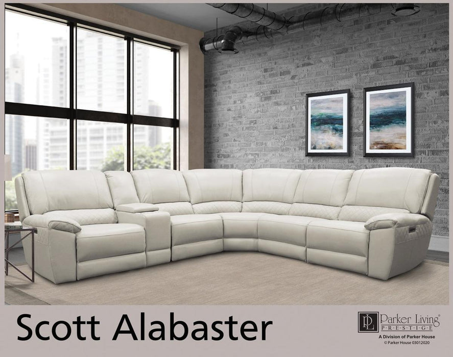 Parker House Scott Power Right Arm Facing Recliner in Alabaster