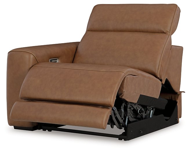 Magic Man Power Reclining Sectional Loveseat with Console