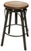 Marquez 24-30" Adjustable Swivel Stool, Wooden Seat, Straight Leg image