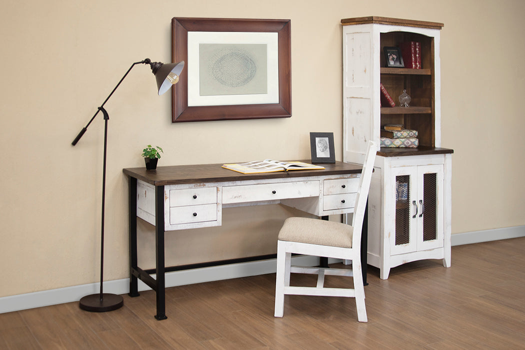 Pueblo White 5 Drawer Desk