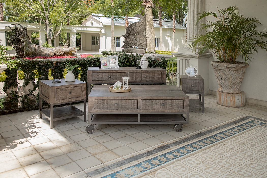 Urban Gray 2 Drawers Sofa Table