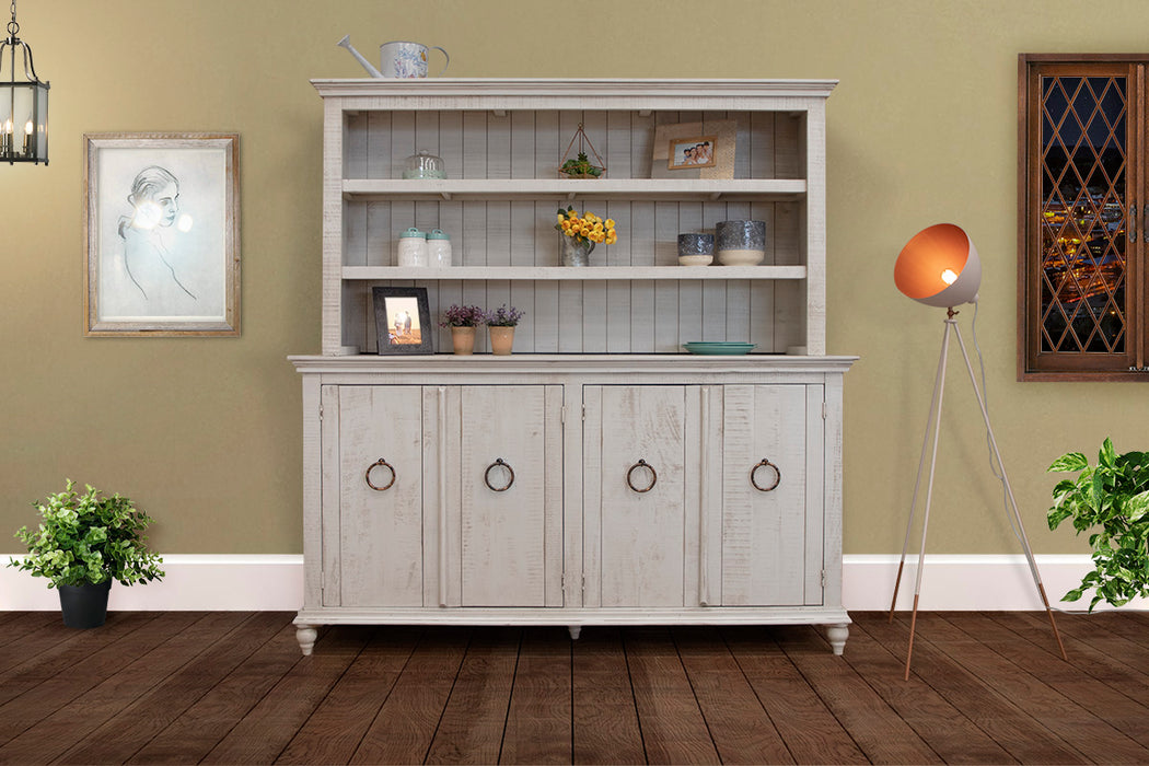 Capri Hutch for Console, Ivory finish